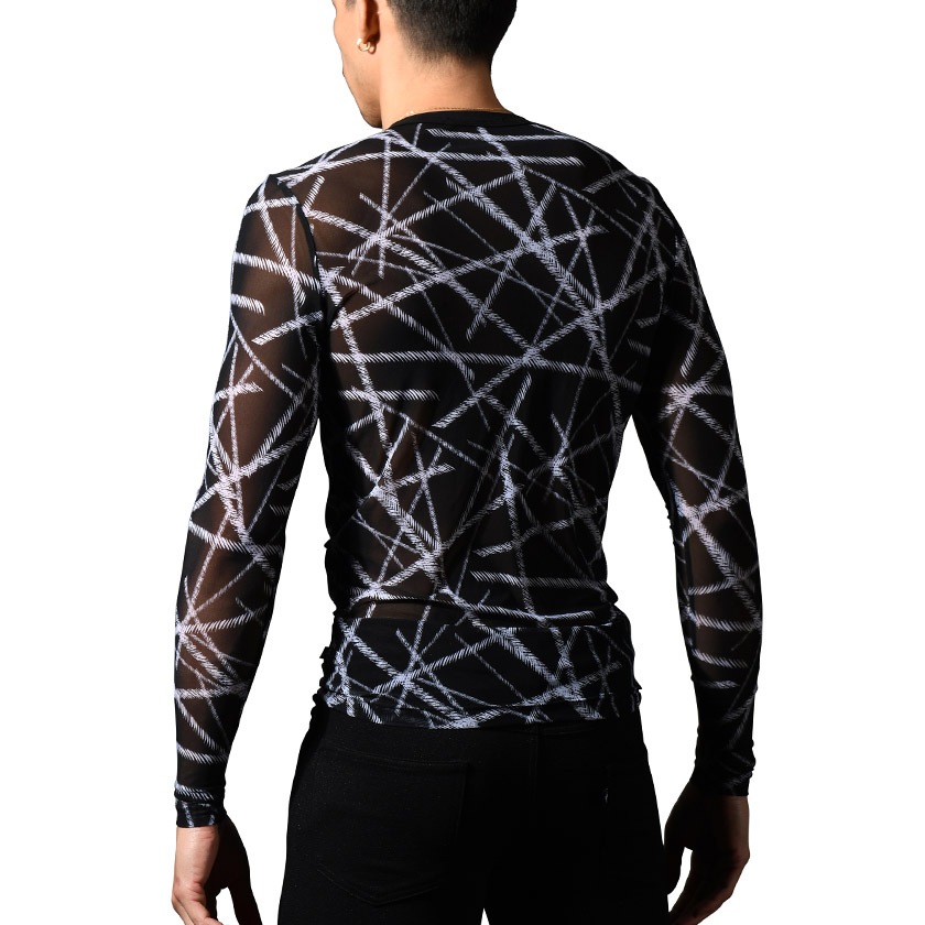 AndrewChristian/����ɥ�塼���ꥹ����� Naked Truth Capsule See-Through Long Sleeve Tee T�����Ĺµ ��� �ե��å���� �ȥåץ� �������롼 ��ʪ