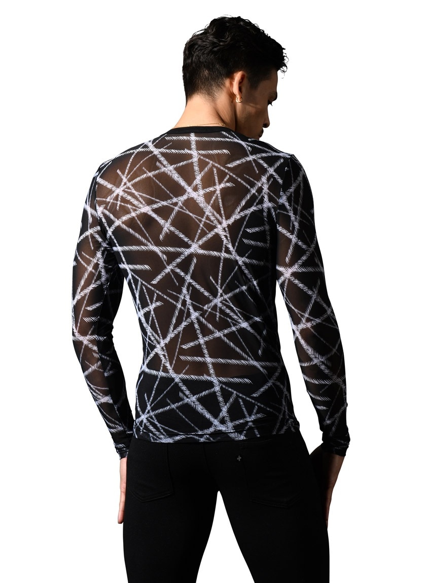 AndrewChristian/����ɥ�塼���ꥹ����� Naked Truth Capsule See-Through Long Sleeve Tee T�����Ĺµ ��� �ե��å���� �ȥåץ� �������롼 ��ʪ