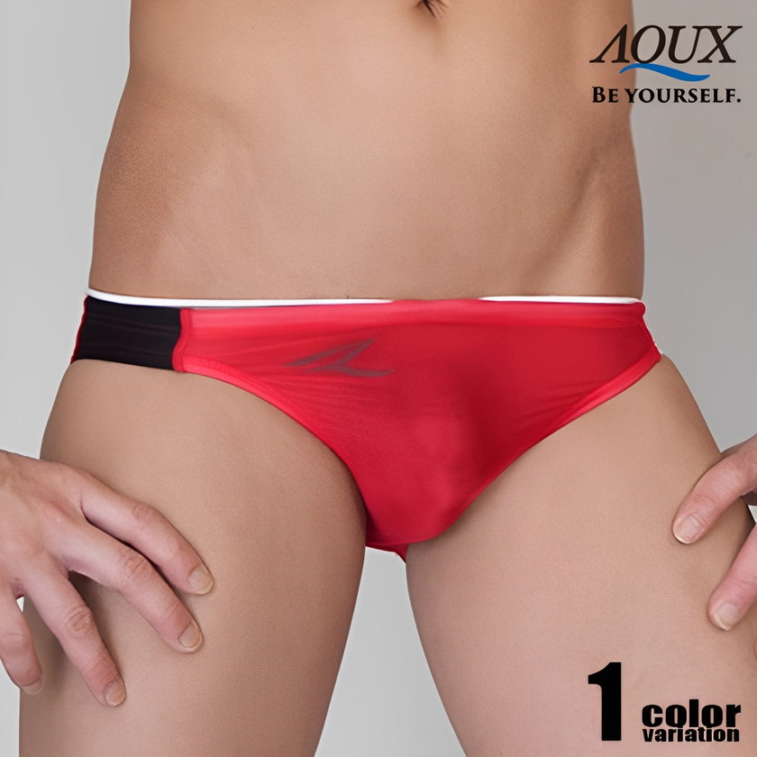 AQUX/���å��� Asymmetry Speedo "Sheer Red" �����०���� ���ѥ� ��󥺿��� �ӥ��˷� ���ѥ� �������� �ӡ��������� aqux