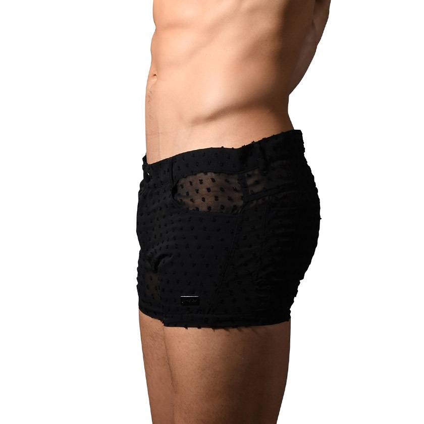 AndrewChristian/ɥ塼ꥹ Naked Truth Capsule See-Through Midnight Shorts 롼 Ʃ 硼ȥѥ  ܥȥॹ