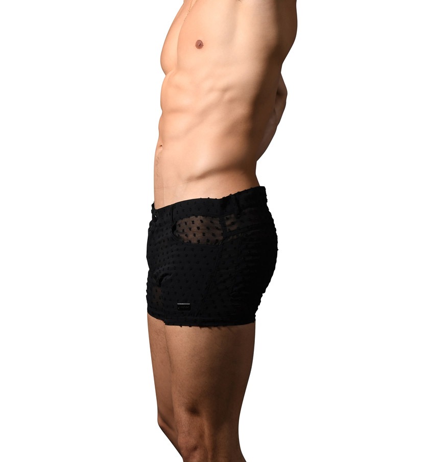 AndrewChristian/ɥ塼ꥹ Naked Truth Capsule See-Through Midnight Shorts 롼 Ʃ 硼ȥѥ  ܥȥॹ