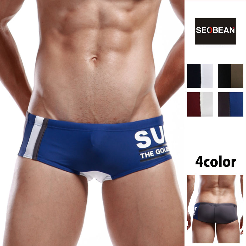 Seobean セビン 男性水着 Surf Style ローライズ ボクサー型スイムウェア メンズ インナー ファッション ブランド別 Seobean セビン 水着 Asian Closet Asiancloset インナー Sexy ｔバック ｙバック ローライズ アジアンクローゼット 男性下着 トランクス