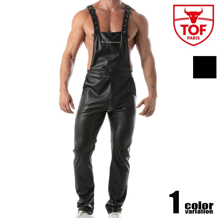 TOF PARIS/Trends Of Friends Kinky Overalls Pants�ե������쥶�� �����С������� �岼���η� ����� ��� �ե��å����