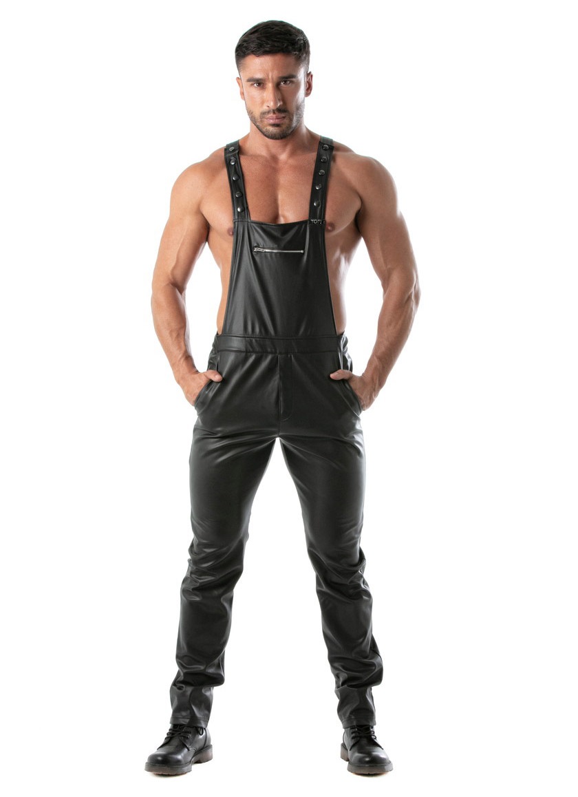 TOF PARIS/Trends Of Friends Kinky Overalls Pants�ե������쥶�� �����С������� �岼���η� ����� ��� �ե��å����