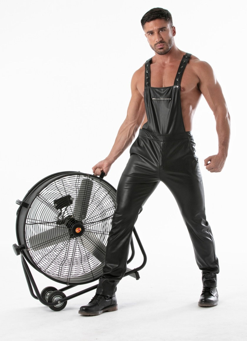 TOF PARIS/Trends Of Friends Kinky Overalls Pants�ե������쥶�� �����С������� �岼���η� ����� ��� �ե��å����