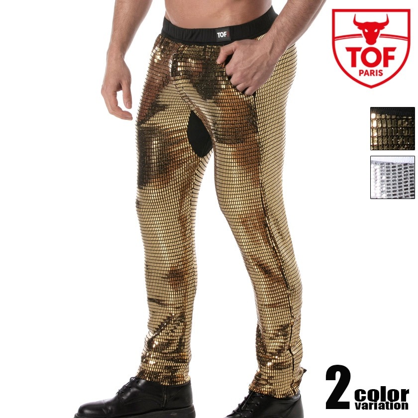 TOF PARIS/Trends Of Friends Glitter Pants Gold for men���ѥ󥳡��� ���󥰥ѥ�� ��� Ĺ���ܥ� �ܥȥॹ ����