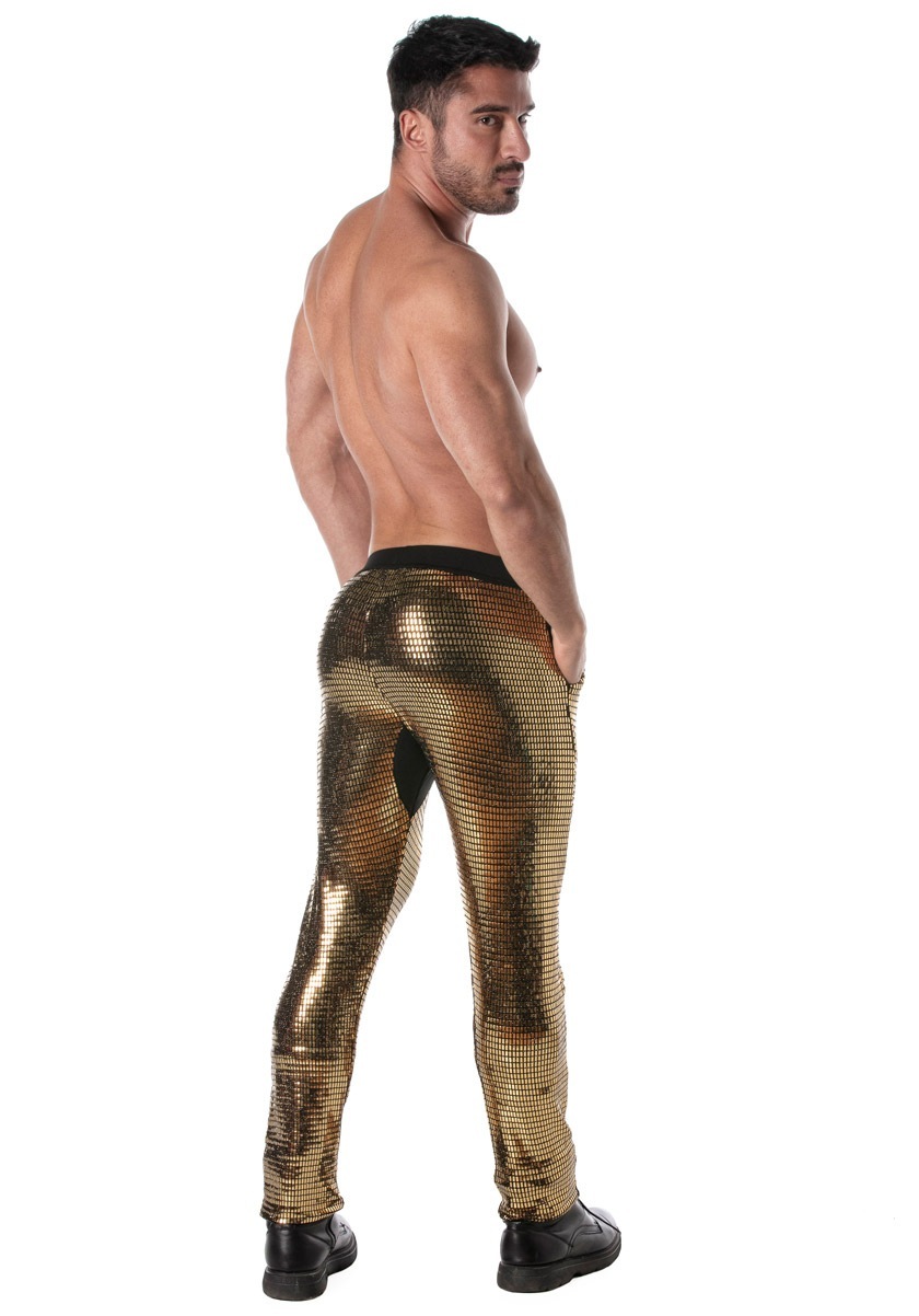 TOF PARIS/Trends Of Friends Glitter Pants Gold for men���ѥ󥳡��� ���󥰥ѥ�� ��� Ĺ���ܥ� �ܥȥॹ ����