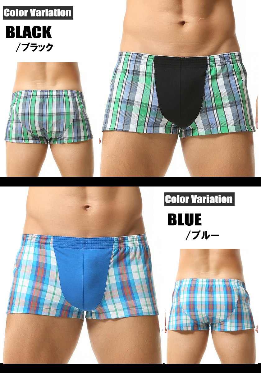 SEOBEAN/���ӥ� ����������ɥȥ�󥯥���Hybrid Tartan Check Trunks 250506 �����å�����������������å� ���åȥ�100% �������塡��󥺡��ѥ��