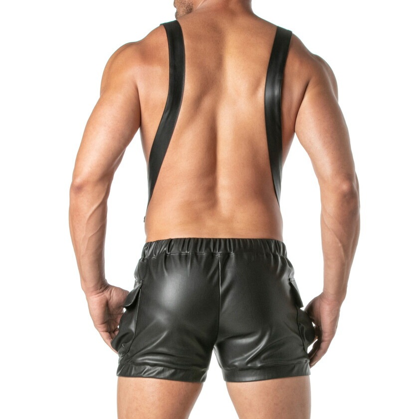 TOF PARIS/Trends Of Friends Kinky Overalls Shorts ���ѥ졼�ȥ����С������� �ե������쥶�� ���