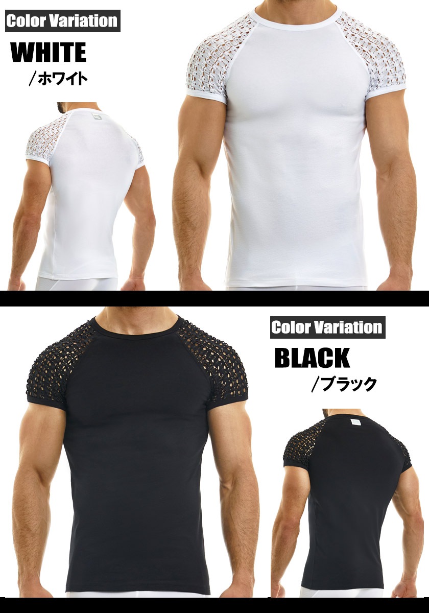 ModusVivendi/����� �ӥ٥�ǥ� Hole T-Shirt Ⱦµ�����롼�ͥå� T����ġ�Ⱦµ����󥺡��ե��å���󡡥ȥåץ�