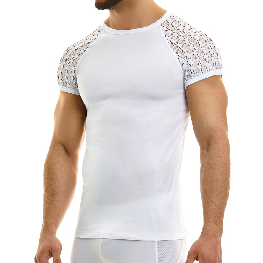 ModusVivendi/����� �ӥ٥�ǥ� Hole T-Shirt Ⱦµ�����롼�ͥå� T����ġ�Ⱦµ����󥺡��ե��å���󡡥ȥåץ�