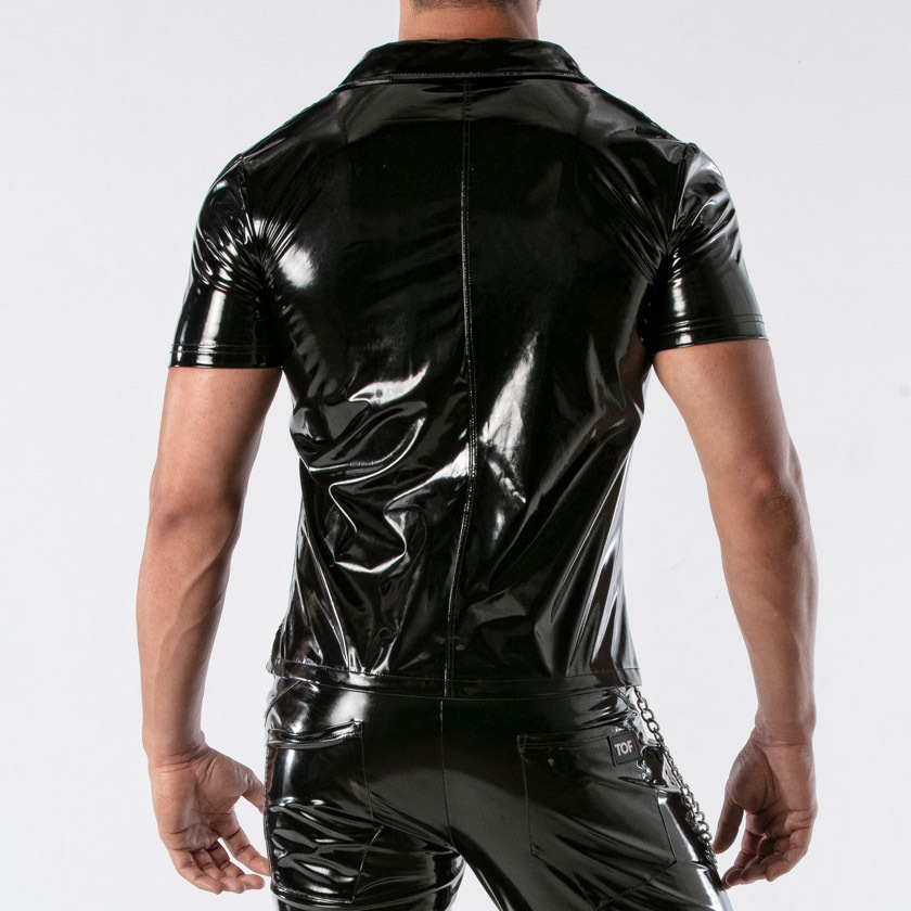 TOF PARIS/Trends Of Friends Vinyl zipped vest ���åѡ��դ� �ӥˡ���٥��� �ȥåץ� ����� ���դ�Ⱦµ ���  �������� ����