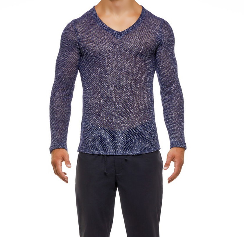 ModusVivendi/����� �ӥ٥�ǥ� Knight V-Neck Longsleeves V�ͥå� �������롼 Ĺµ �˥å� ���� Ʃ�� ��������