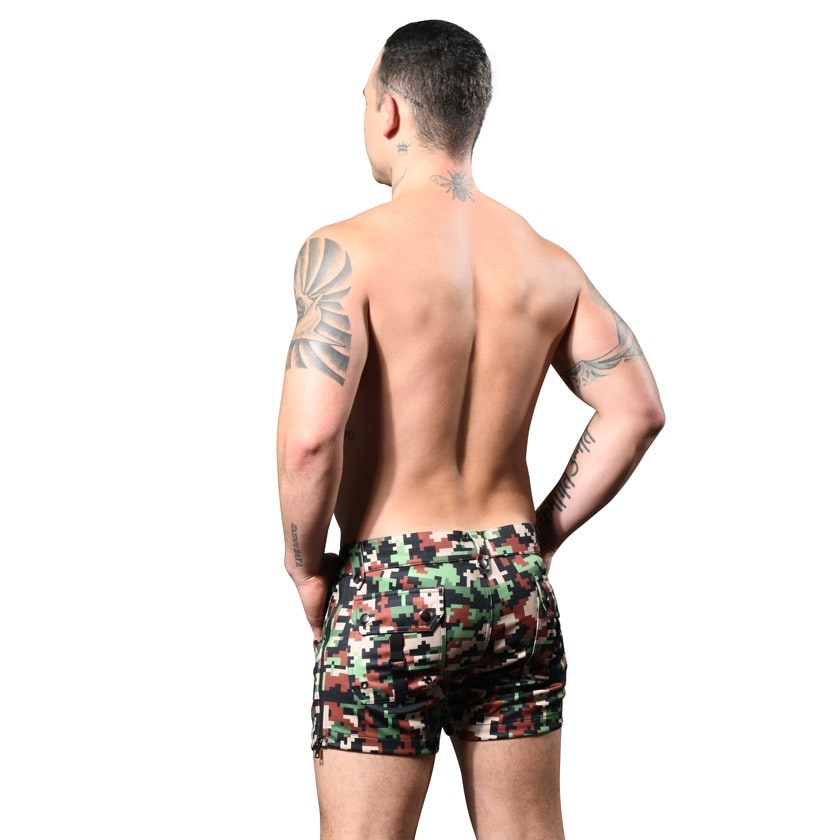 AndrewChristian/����ɥ�塼���ꥹ����� Army Skinny Stretch Zipper Shorts ���åѡ� ����å� �⥶���� �º��� �ɥå� �����ߡ� �ԥ����� �ե����ʡ� ���硼�ȥѥ�� ��� �ܥȥॹ û�ѥ�