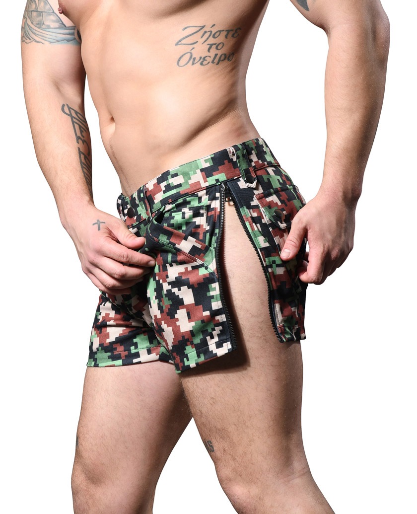 AndrewChristian/����ɥ�塼���ꥹ����� Army Skinny Stretch Zipper Shorts ���åѡ� ����å� �⥶���� �º��� �ɥå� �����ߡ� �ԥ����� �ե����ʡ� ���硼�ȥѥ�� ��� �ܥȥॹ û�ѥ�