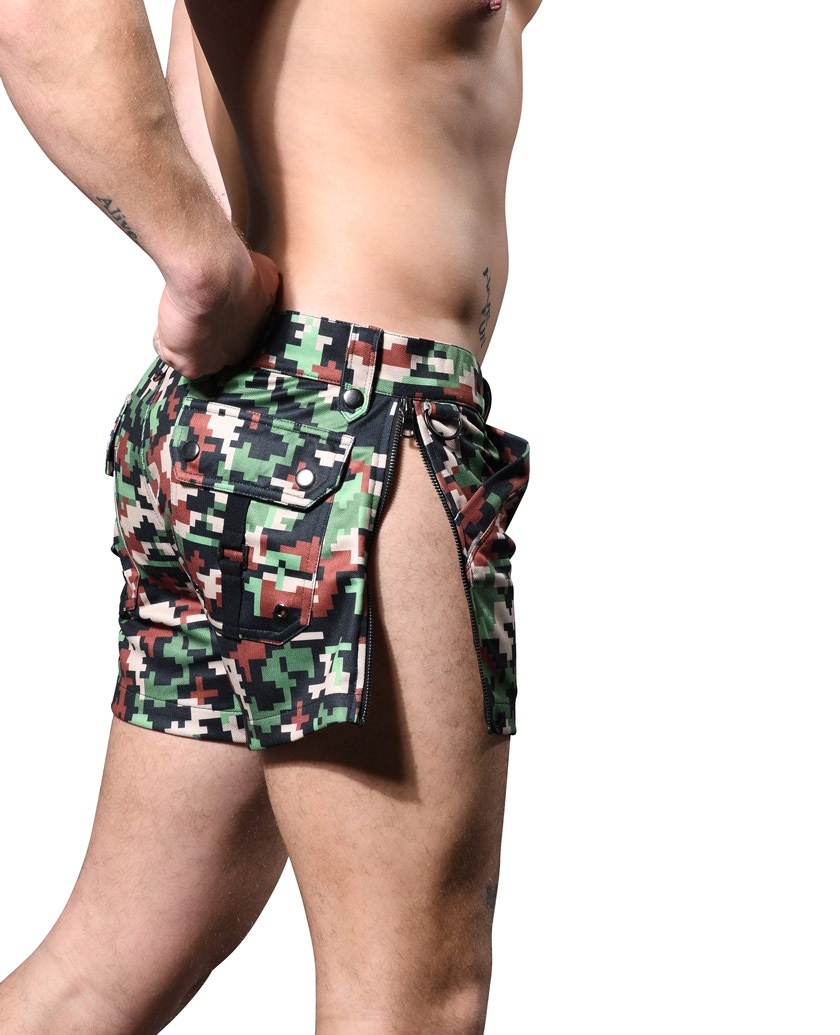 AndrewChristian/����ɥ�塼���ꥹ����� Army Skinny Stretch Zipper Shorts ���åѡ� ����å� �⥶���� �º��� �ɥå� �����ߡ� �ԥ����� �ե����ʡ� ���硼�ȥѥ�� ��� �ܥȥॹ û�ѥ�