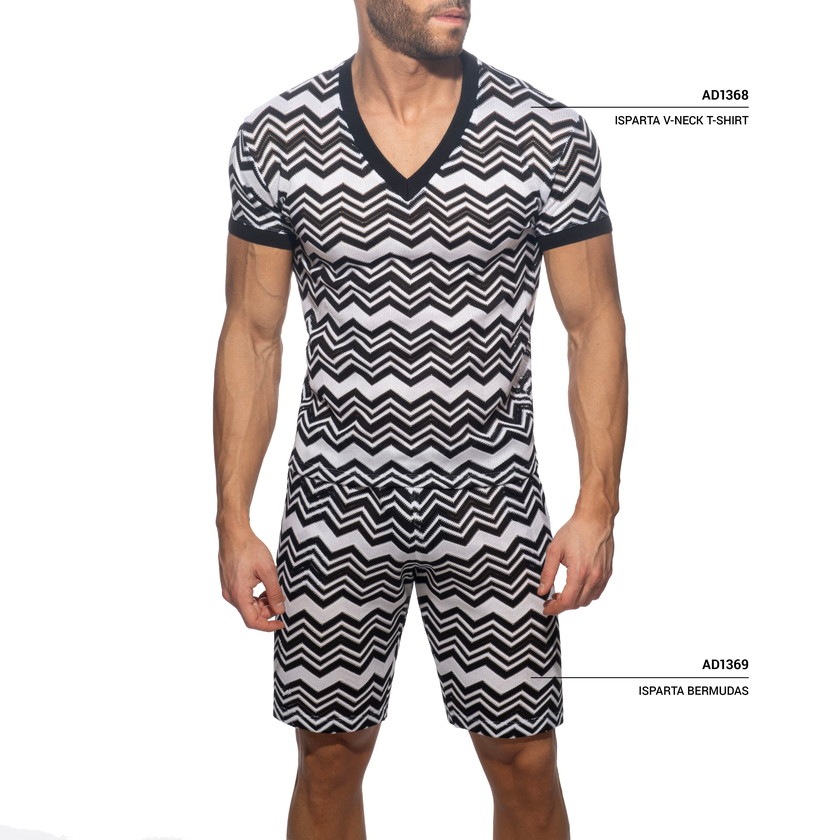 ADDICTED/���ǥ����ƥ��å� ISPARTA V-NECK T-SHIRT V�ͥå� Ⱦµ �� T����ġ�Ⱦµ����󥺡��ե��å���󡡥ȥåץ�