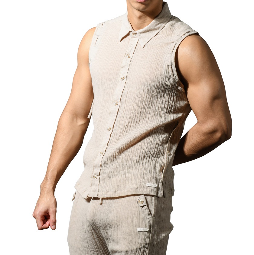 AndrewChristian/ɥ塼ꥹ Ibiza Energy Capsule Sleeveless Shirt  T ȥåץ Ρ꡼  奢 եå  