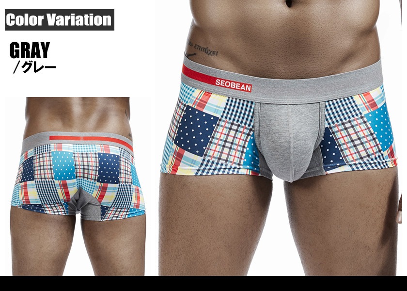 SEOBEAN/���ӥ� CHECKERED & DOT BOXER BRIEF �ܥ������ѥ�ġ��������塡��󥺡��ѥ�� �ѥå����