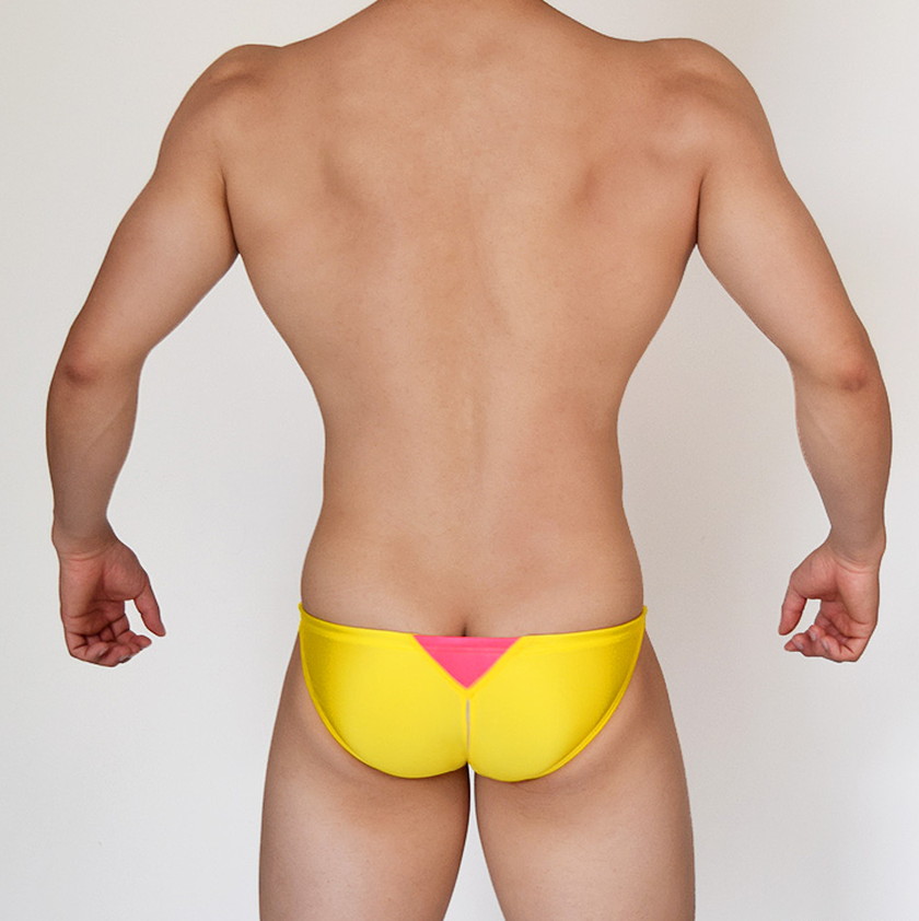 AQUX/���å��� Narrow Side Speedos "Yellow" �����०���� ���ѥ� ��󥺿��� �ӥ��˷� ���ѥ� �������� �ӡ��������� aqux