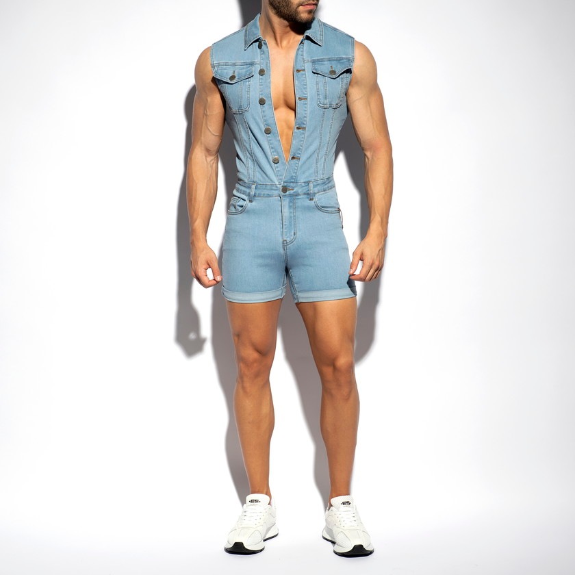 EScollection/�������������쥯����� URBAN DENIM JUMPSUIT SHORTS �����ץ����� �ǥ˥� �岼���η� ���硼�ȥѥ�� ���硼�Ⱦ�  �����륤���� µ�ʤ� �Ρ����꡼�� ����ӥͥ��� ���С������� ���С������륺 ��󡦥����� �����ظ���
