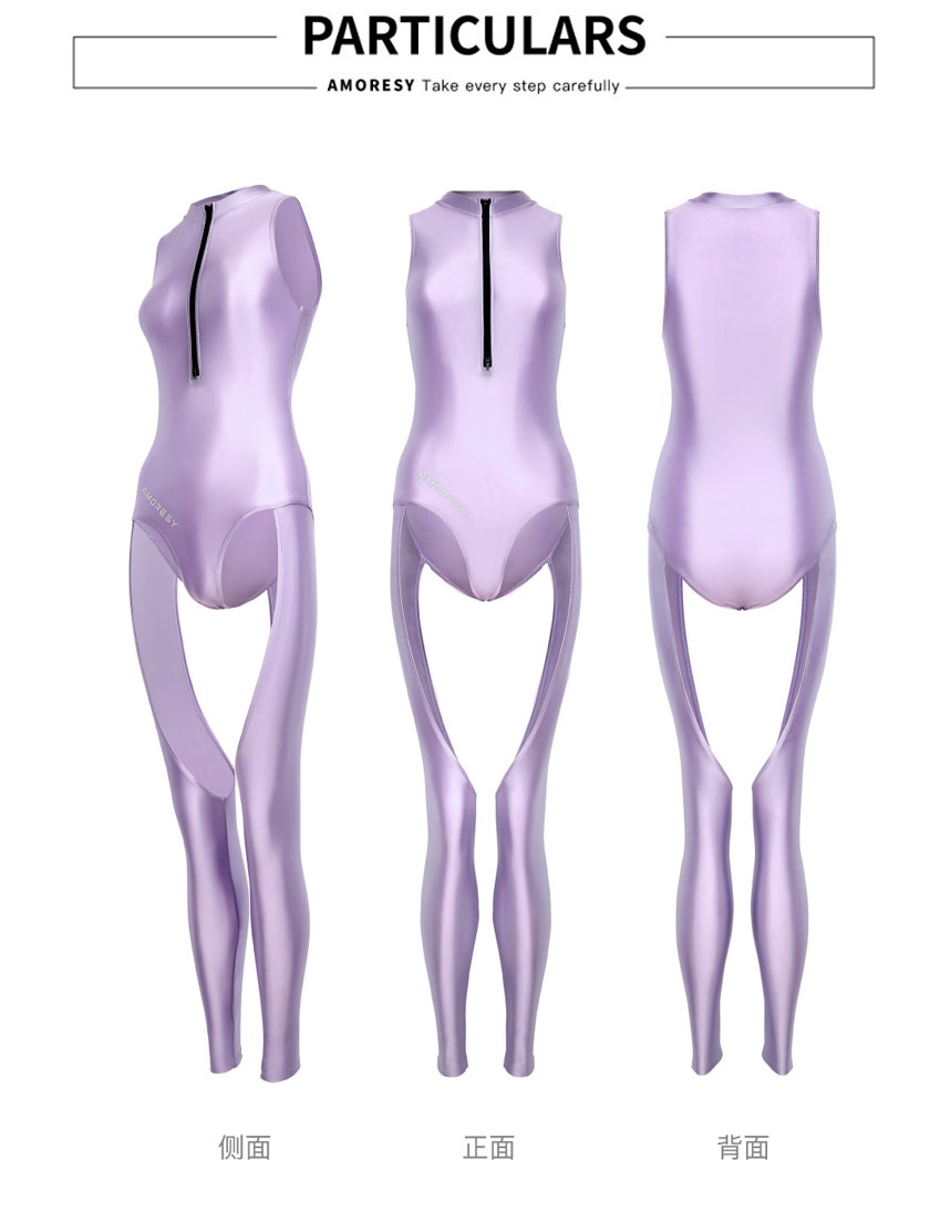 AMORESY/����쥷�� �������塼�� Freya Series Front-Zip Cutout Catsuit ��ǥ����� �ϡ��եХå����ȥ�å�����   ���� �����ץ� �������塼�� �쥪������ �쥮��