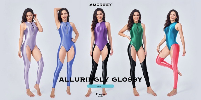 AMORESY/����쥷�� �������塼�� Freya Series Front-Zip Cutout Catsuit ��ǥ����� �ϡ��եХå����ȥ�å�����   ���� �����ץ� �������塼�� �쥪������ �쥮��