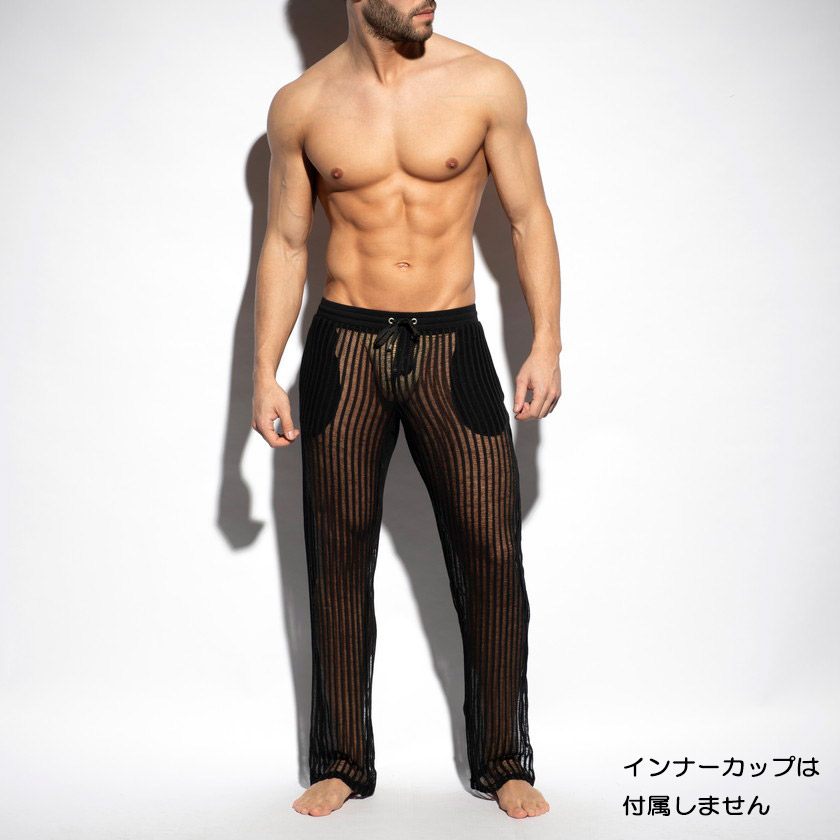 EScollection/�������������쥯����� SILHOUETTE LONG PANTS ���ȥ饤�� Ʃ�� ���󥰥ѥ�� ��󥺡��ܥȥॹ���ե��å����������