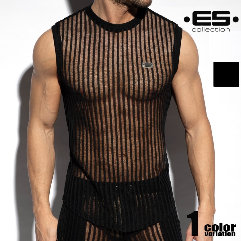 EScollection/�������������쥯����� SILHOUETTE SLEEVELESS T-SHIRT ���ȥ饤�� Ʃ�� �������롼 T����ġ��Ρ����꡼�� µ�ʤ�����󥺡��ե��å���󡡥ȥåץ�