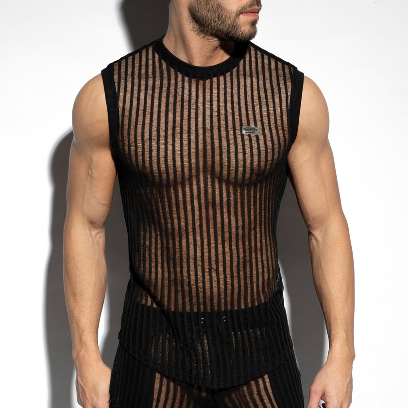 EScollection/�������������쥯����� SILHOUETTE SLEEVELESS T-SHIRT ���ȥ饤�� Ʃ�� �������롼 T����ġ��Ρ����꡼�� µ�ʤ�����󥺡��ե��å���󡡥ȥåץ�