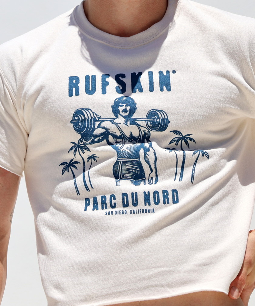 19��18���ޤ�30��OFF��RUFSKIN/��ե����� BARBELL T����� Ⱦµ ��� ���饹�ȥץ��� ���� �ե��å���� �ȥåץ�