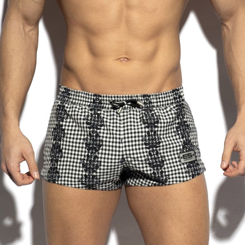 EScollection/�������������쥯����� BAROQUE SQUARED SWIM SHORTS ���硼�ȥѥ�ķ������०��������󥺡����� �����०���� �����å��� U-Shape