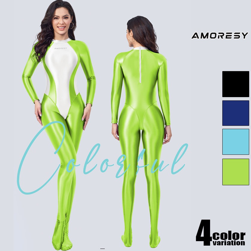AMORESY/����쥷�� Mystara Series Catsuit �������ܥǥ������� �������塼�� ���ȥ�å����� �˽����� ��˥��å���  ���� Ĺµ�����󥰥��꡼�� �岼���η��������ץ졡���åѡ� ���ȥ�����