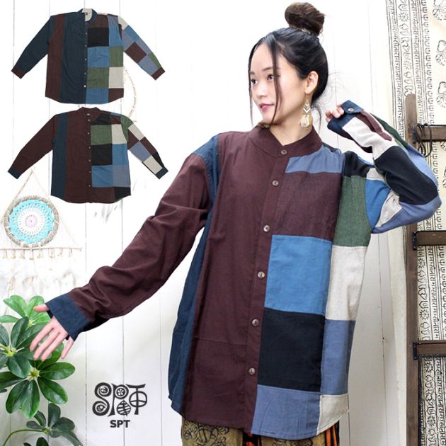 エスニック　タイダイ染め　ベスト　ジレ　パッチワーク衣類　新品　タイ製17 エスニック タイダイ染め ベスト ジレ パッチワーク衣類 新品 タイ製17