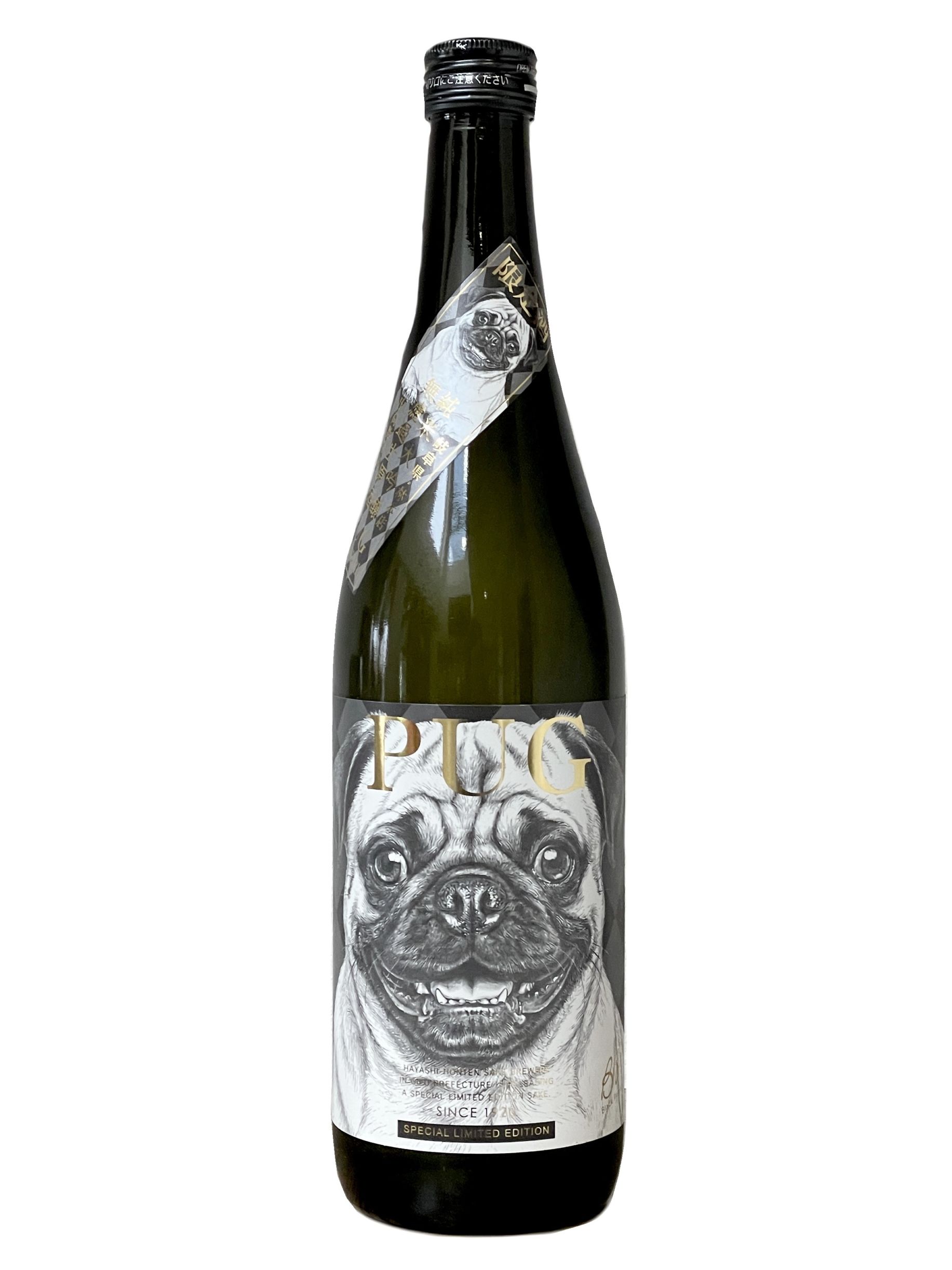 【数量限定】純米大吟醸無濾過生原酒　PUG(パグ)～ブラック・パール～　720ml