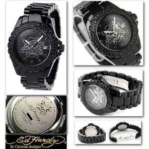 ED HARDY らっしゃい ガラス時計