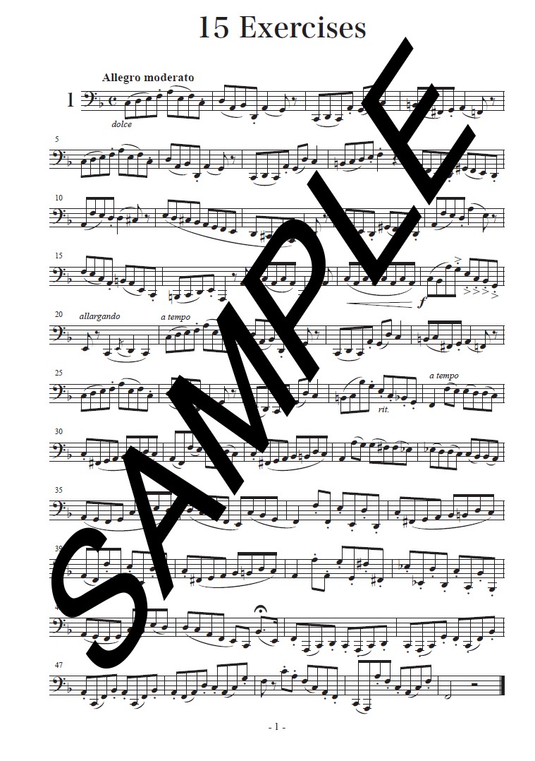 ��Tuba�ۡإƥ塼�ФΤ���� �����顼������������ ���ʣ����ݣ���/ arr. Akira Kurosawa ��ERNESTO KOEHLER 15 Exercises Op.33-1 For Tuba�� 