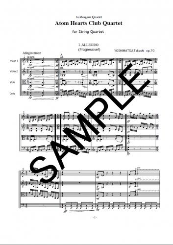 ڸ4ۡإȥϡĥ֥ƥå ڻͽ/Atom Hearts Club Quartet for String Quartetop.70