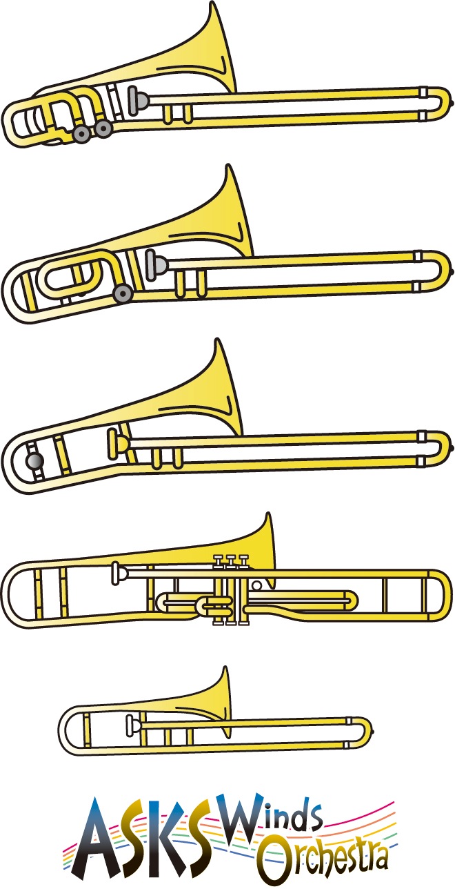�ڡֳڴ磻�饹�ȥ��ƥå����ץȥ���ܡ����["Musical Instrument Illustration Sticker" Trombone]