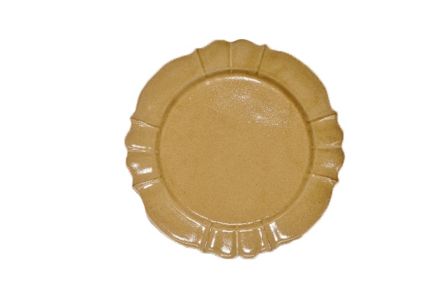 大井寛史　黄釉７寸皿