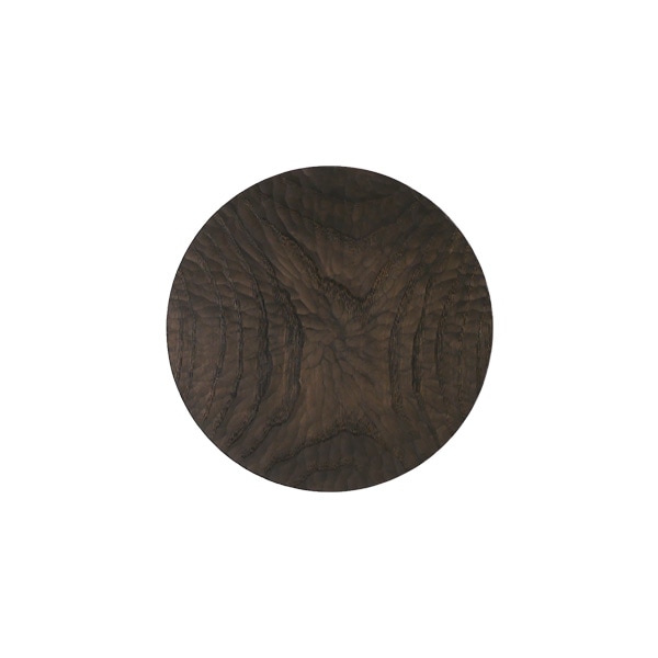 村上圭一　彫目皿（黒）φ15ｃｍ