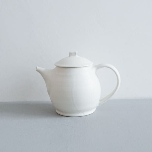 馬場勝文　白磁マットポット　　