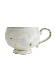 齊藤 隆　高台ティー中　粉引透明　