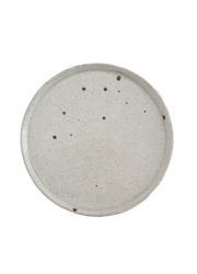 齊藤 隆　パン皿7寸・粉引透明