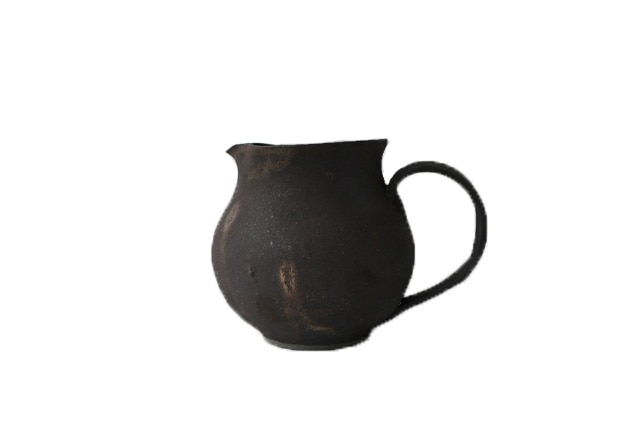 _田志保　黒釉ピッチャー（小）H10cm　A