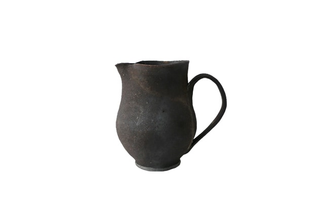_田志保　黒釉ピッチャー（小）H12cm　B