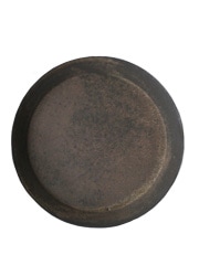 _田志保　黒釉パン皿φ24ｃｍ