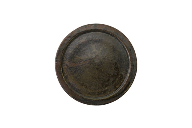 齊藤 隆　リム皿5寸・飴釉マット　14.5ｃｍ