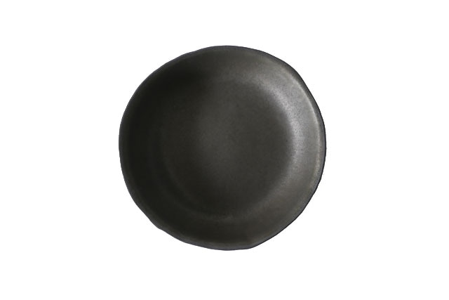 馬場勝文　黒釉リム深鉢　大　Φ24ｃｍ