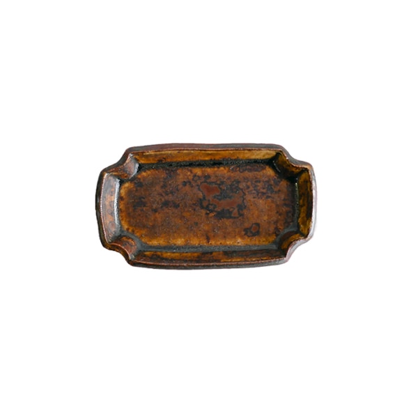 齊藤 隆　飴釉マット型皿　小　model　B